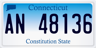 CT license plate AN48136
