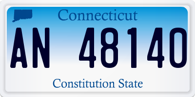 CT license plate AN48140