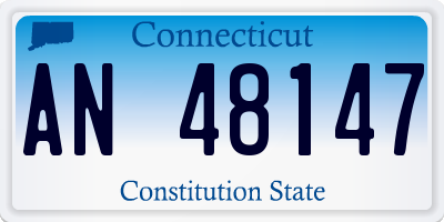 CT license plate AN48147