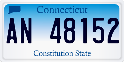 CT license plate AN48152