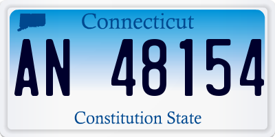 CT license plate AN48154