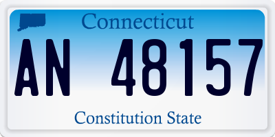 CT license plate AN48157