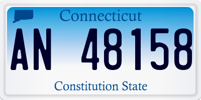 CT license plate AN48158