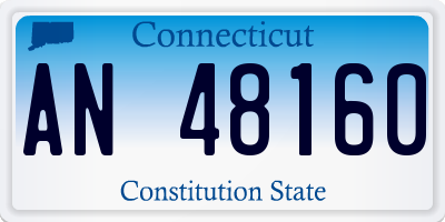 CT license plate AN48160