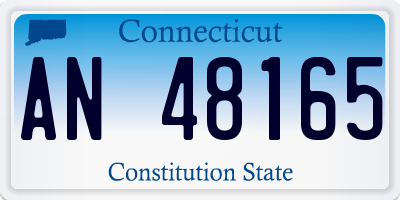 CT license plate AN48165