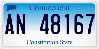 CT license plate AN48167