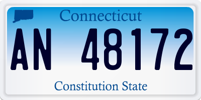 CT license plate AN48172