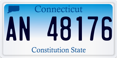 CT license plate AN48176