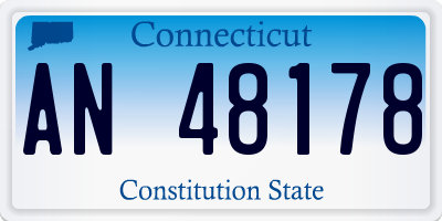 CT license plate AN48178
