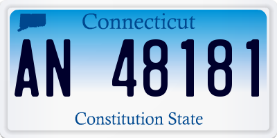 CT license plate AN48181