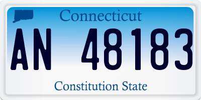 CT license plate AN48183