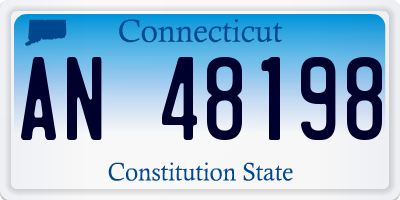 CT license plate AN48198