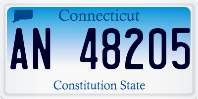 CT license plate AN48205