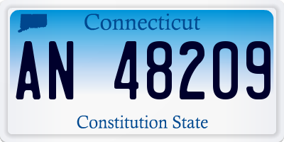 CT license plate AN48209