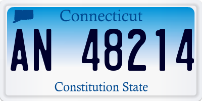 CT license plate AN48214