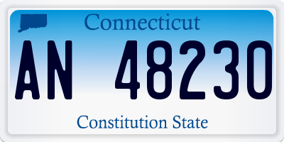 CT license plate AN48230