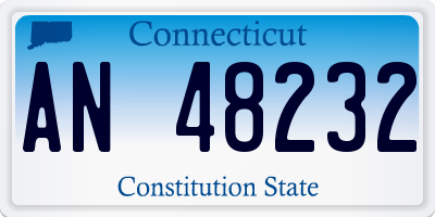 CT license plate AN48232