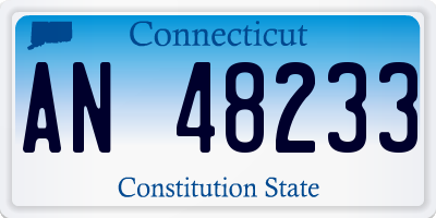 CT license plate AN48233