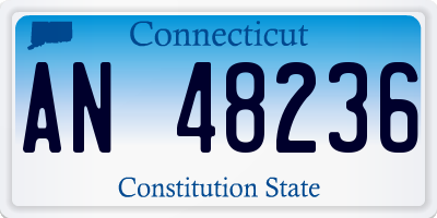 CT license plate AN48236