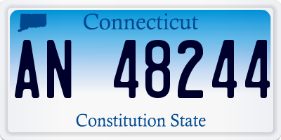 CT license plate AN48244