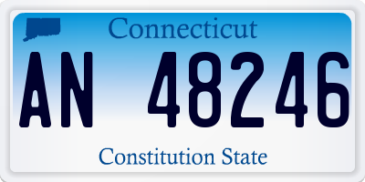 CT license plate AN48246