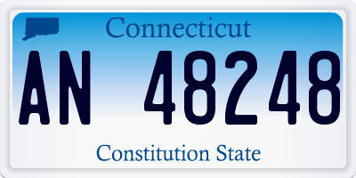 CT license plate AN48248