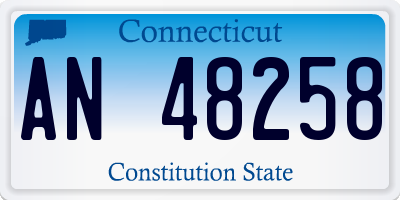 CT license plate AN48258