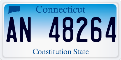 CT license plate AN48264