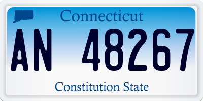 CT license plate AN48267