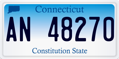 CT license plate AN48270