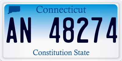 CT license plate AN48274