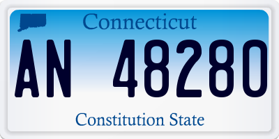 CT license plate AN48280