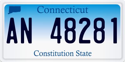 CT license plate AN48281