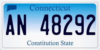 CT license plate AN48292