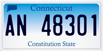 CT license plate AN48301