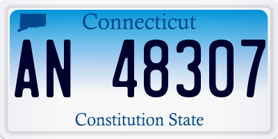 CT license plate AN48307