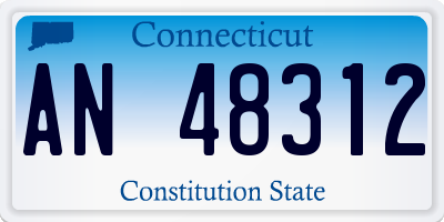 CT license plate AN48312