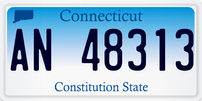 CT license plate AN48313