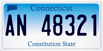 CT license plate AN48321