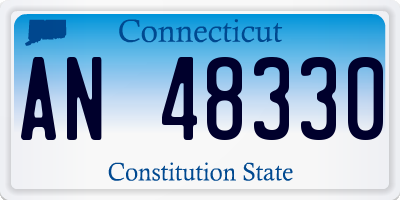 CT license plate AN48330