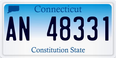 CT license plate AN48331