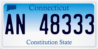 CT license plate AN48333
