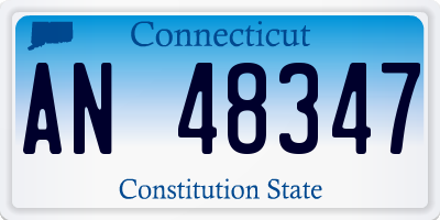 CT license plate AN48347