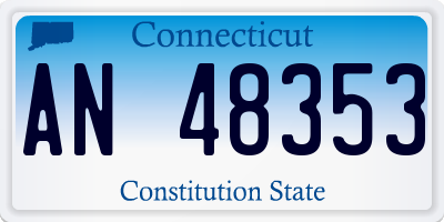 CT license plate AN48353