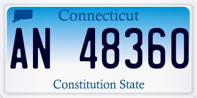 CT license plate AN48360