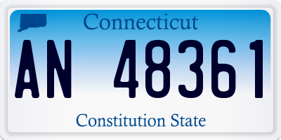 CT license plate AN48361