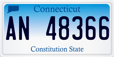 CT license plate AN48366