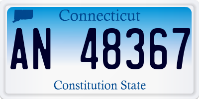 CT license plate AN48367