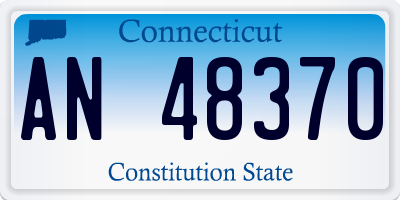 CT license plate AN48370