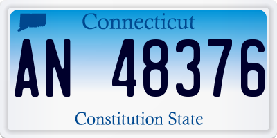 CT license plate AN48376